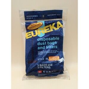 Eureka Style H Vacuum Bags Filters 52323 Genuine OEM 3 Bags 3 Filters